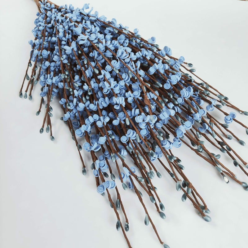 NOLAST 10pcs Artificial Flowers Fake Flower Faux Tall Flowers Branches Long Stems for Vase Wedding Home Office Party Hotel Restaurant Decoration (Blue) - Image 4
